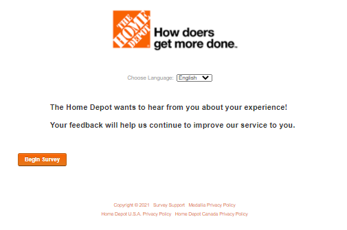 www.Homedepot.com/Survey - Win $500 Gift Card - Homedepot Survey